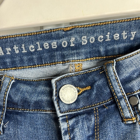 Articles Of Society Blue Ankle Cropped Jeans 24 - Picture 2 of 7